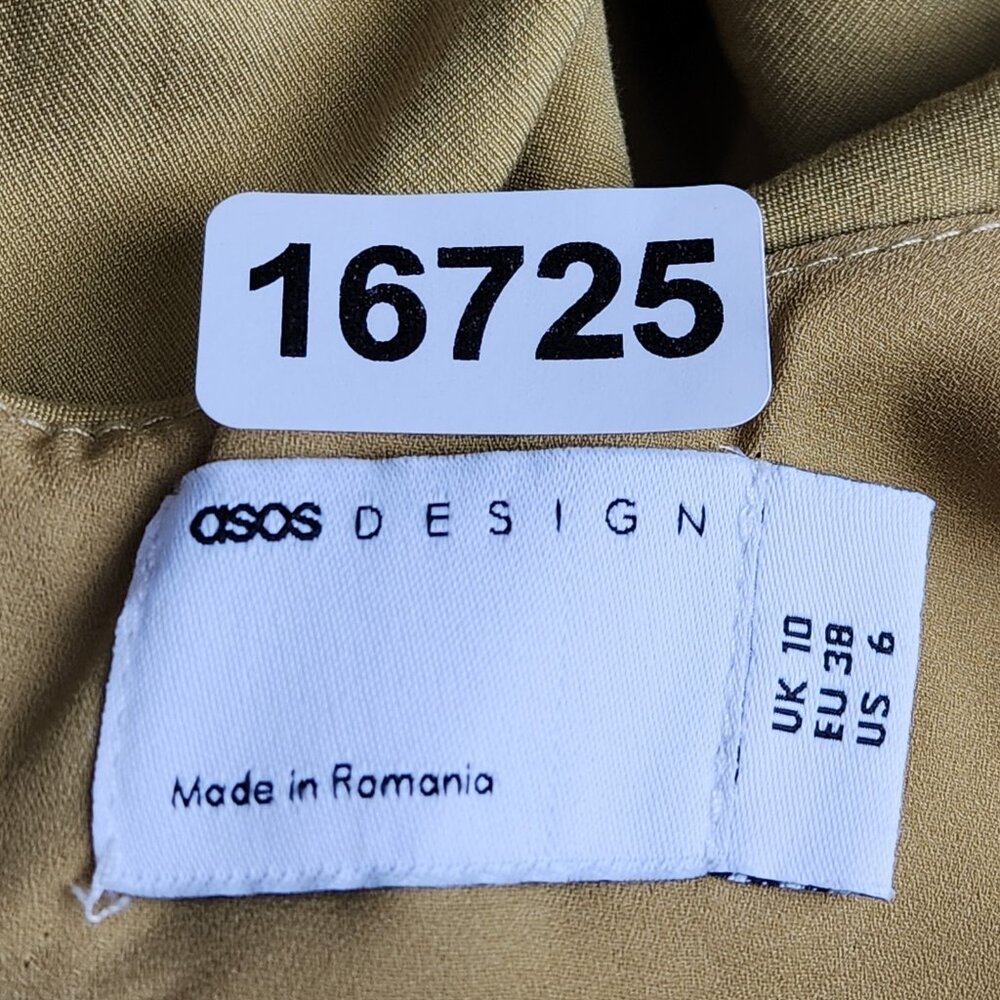 ASOS Mustard Yellow Draped Maxi Gown - Picture 13 of 15